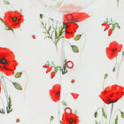 Baby Girls White & Red Poppies Babygrow Set, 1, hi-res